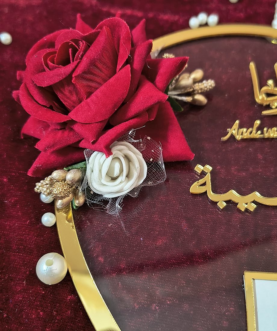 Nikah thumb print board heart shape - Image 2