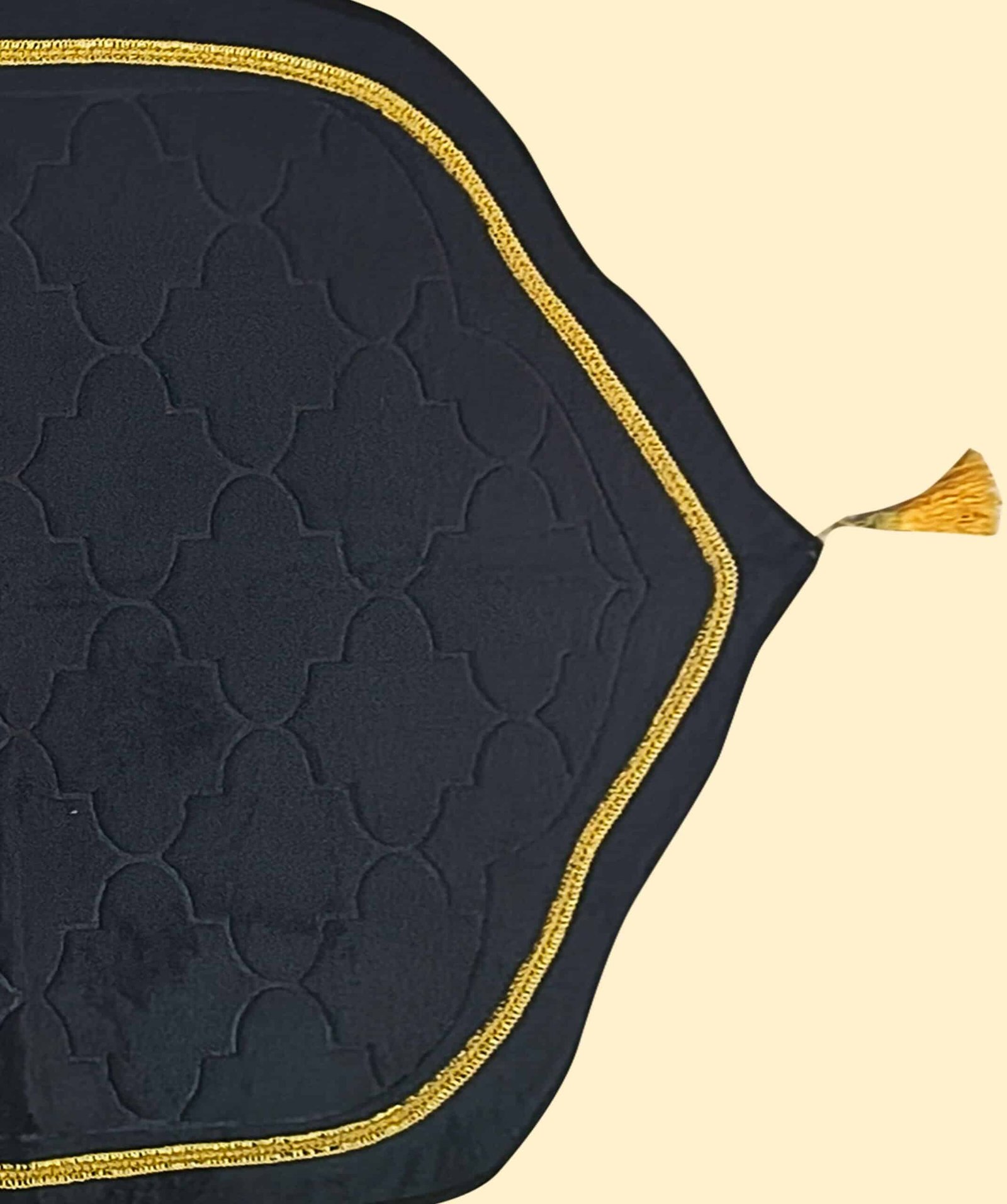 Premium Velvet Prayer Mat - Janamaz (Black) - Image 2