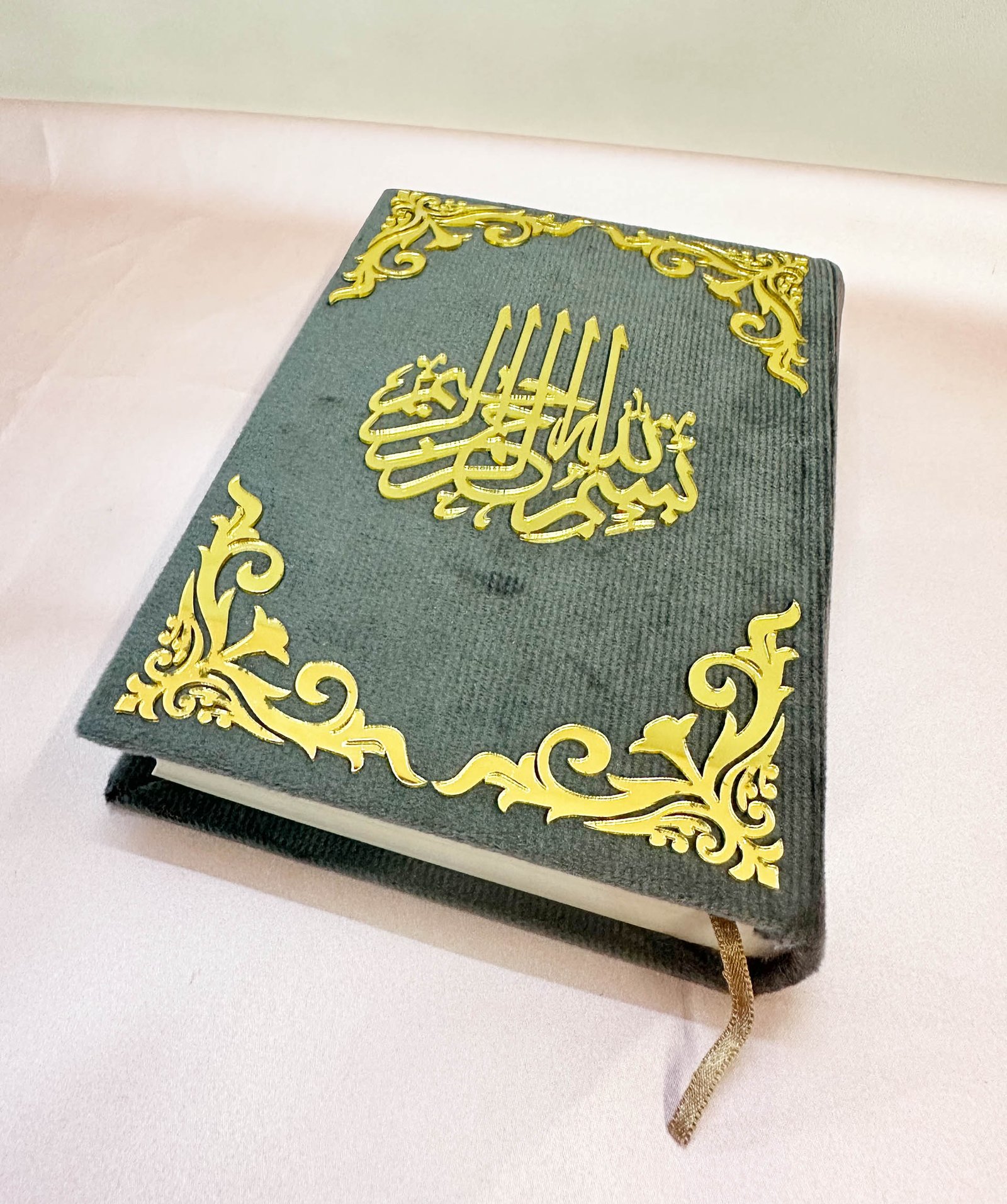 Premium Quran with Bismillah Grey Color - Image 2
