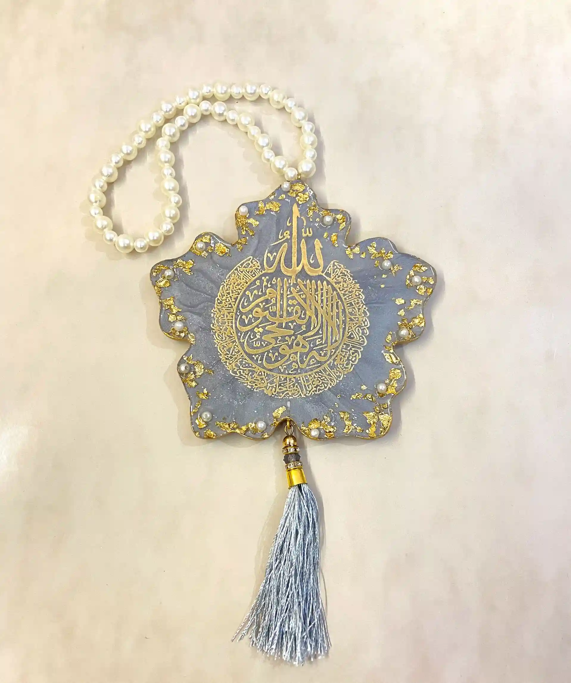 Islamic Resin Car Hanging – Ayatul Kursi + Safar Ki Dua - Image 5