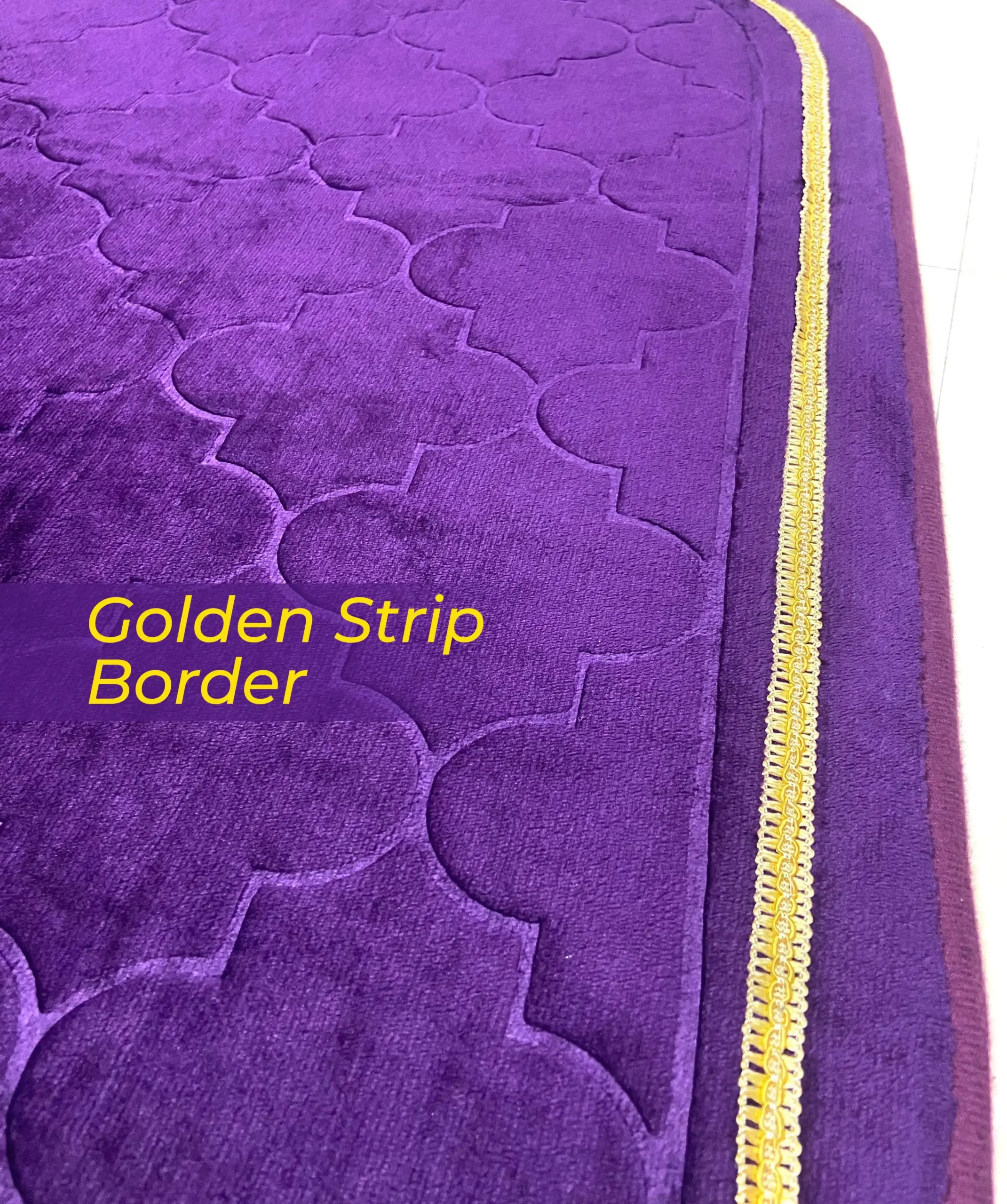 Premium Velvet Prayer Mat - Janamaz (Purple) - Image 2