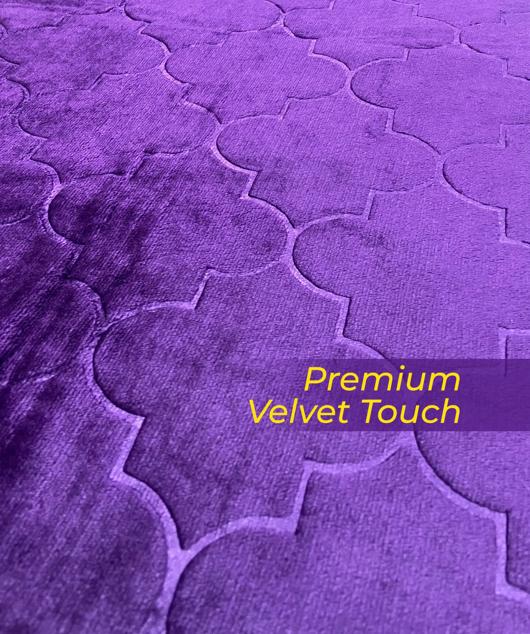 Premium Velvet Prayer Mat - Janamaz (Purple) - Image 3