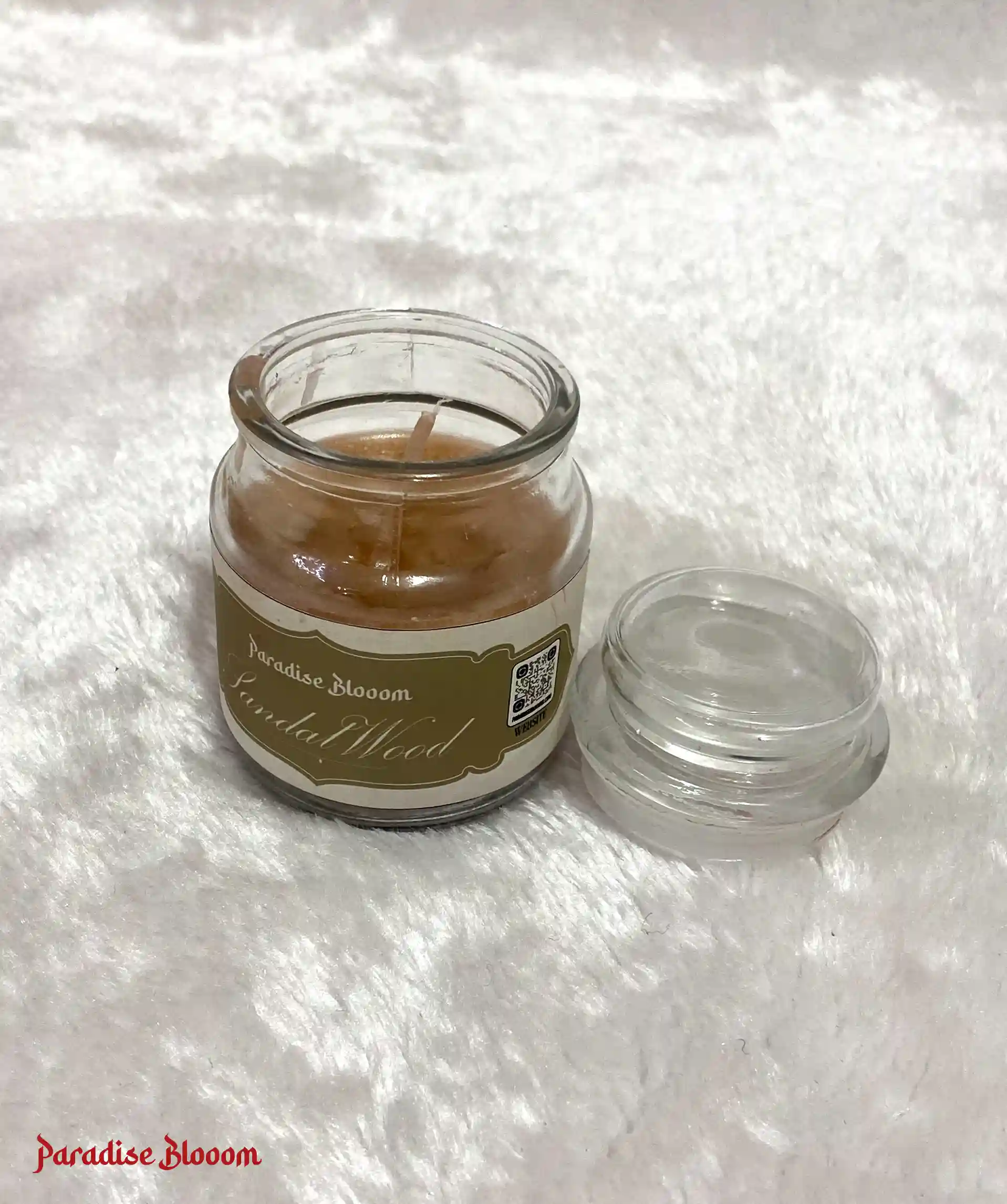 Paradise Blooom Sandalwood Candle: Warm Woody Luxury - Image 2